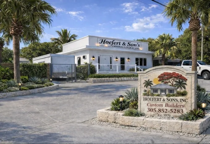 Hoefert and Sons Cusom Builders Office In Key Largo
